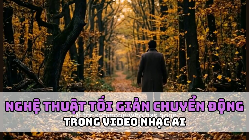 Nghệ thuật tối giản chuyển động trong video nhạc AI